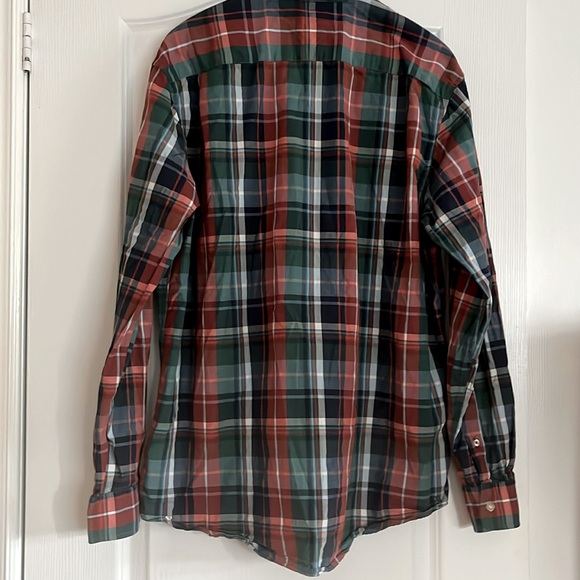 TOMMY HILFIGER Classic fit plaid long sleeve mens button down shirt - Picture 5 of 6